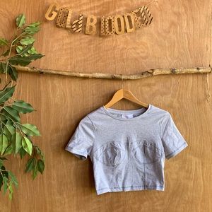 Mustard Seed Tops - Mustard seed bustier outline croptop Mustard Seed Tops - Mustard seed bustier outline croptop